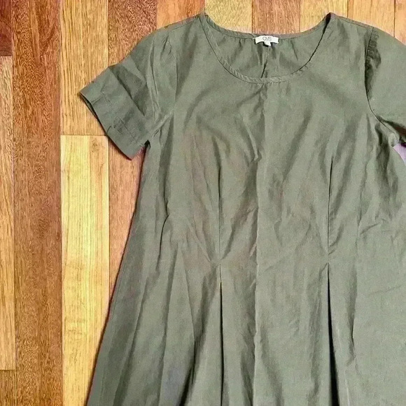 OVS |  Cotton green short sleeve mini dress size large - Picture 2 of 6